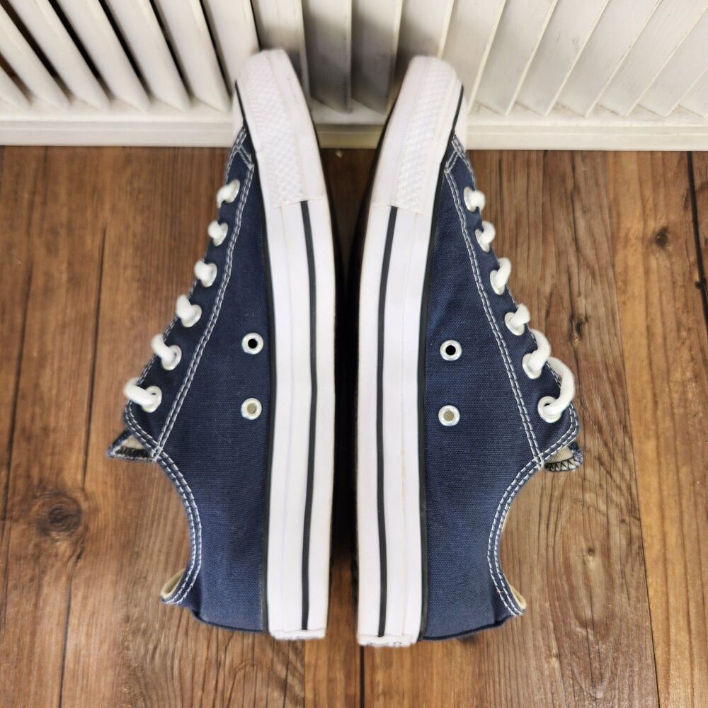 Converse Chuck Taylor All Star OX Sneakers Womens Size 9 Navy Canvas Shoes M9697 - Picture 6 of 11